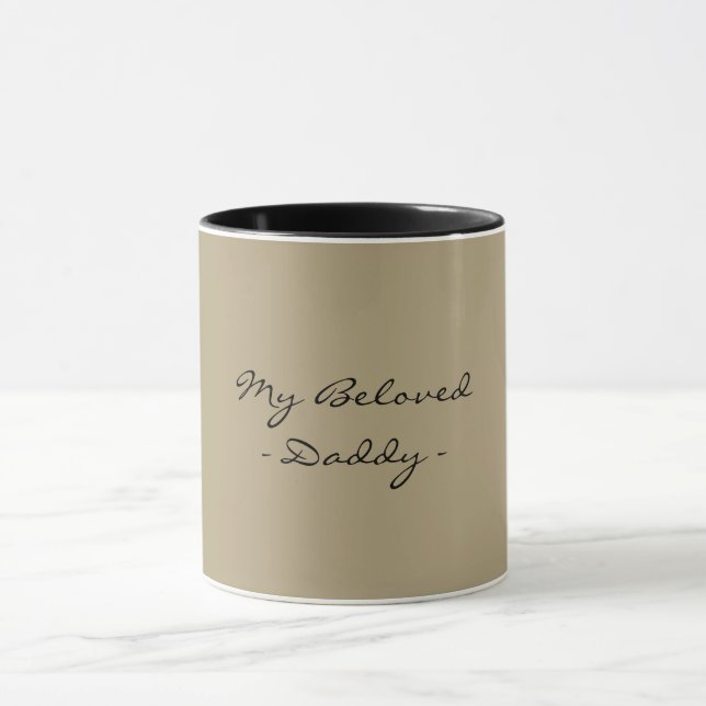 Mug Fête des Pères, Mon Papa Bien-Aimé, Moderne, Simpl (Centre)