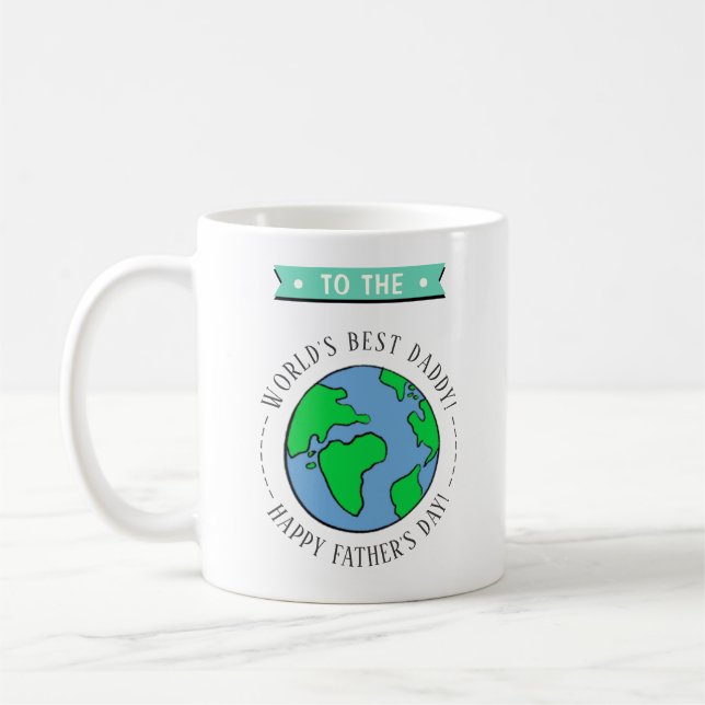 Mug Fête des pères mondiale du meilleur papa Whimsy (Gauche)