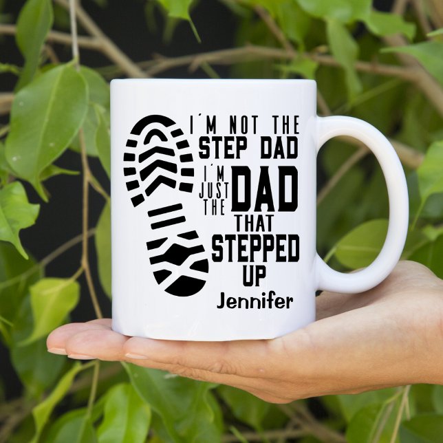 Mug Fête des pères papa Étape personnalisée (Créateur téléchargé)