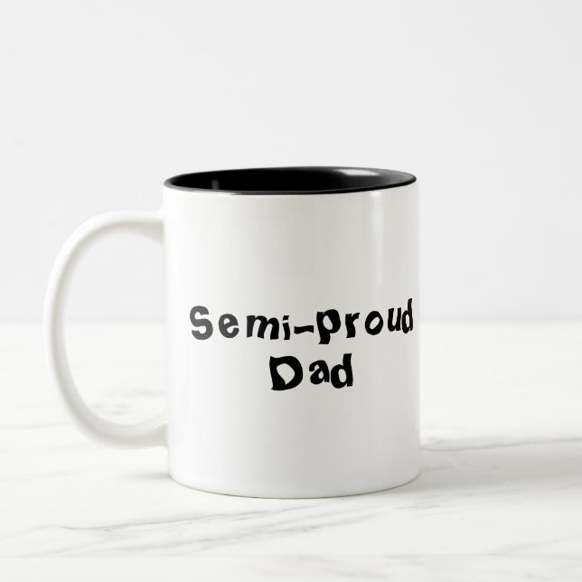 Mug Fête des pères papa semi-fière (Gauche)