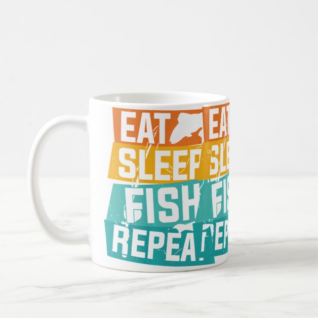 Mug Fête Des Pères Pêche Poisson Pêcheur (Gauche)