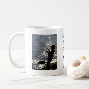 Mug fête des pères photo de pêche personnalisée