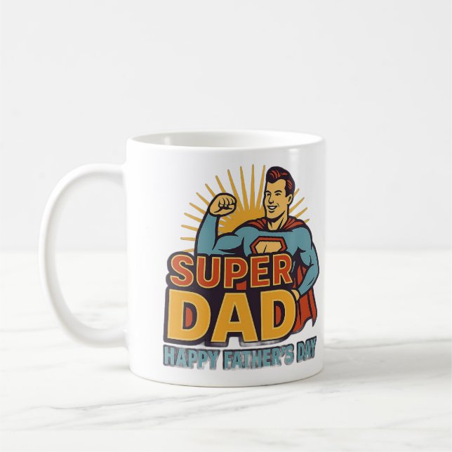 Mug fête des pères "Super Papa" MUG- meilleur papa (Gauche)