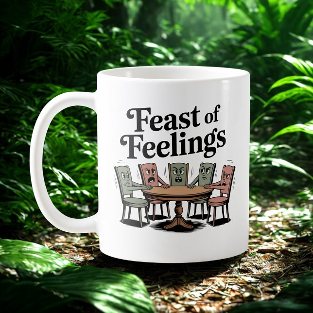 Mug Fête des Sentiments | Chaos à table humour de vaca (Créateur téléchargé)