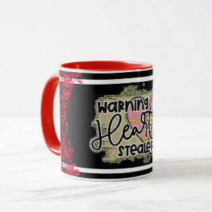 Mug Fête des Valentines, vendeuse de coeur branchée