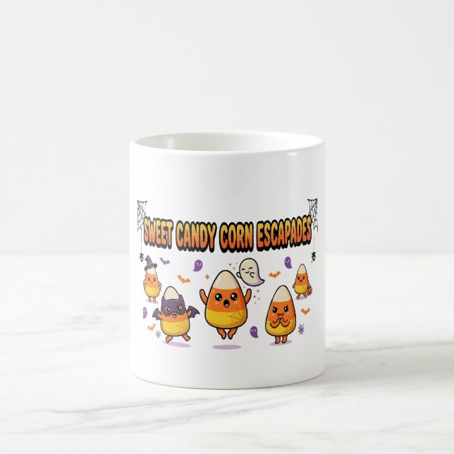 Mug Fête d'Halloween avec des bonbons de maïs mignons (Centre)