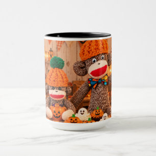 Mug Fête d'Halloween avec un Singe Chaussette Cozy