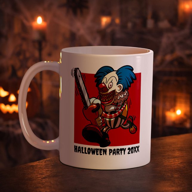 Mug Fête d'Halloween de l'année ajoutée par un clown f (Créateur téléchargé)