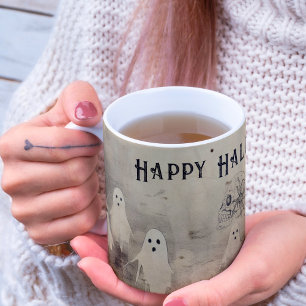 Mug Fête d'Halloween pour adultes Vintage Fantôme crân