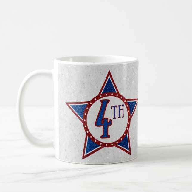 Mug Fête du 14 juillet scintillante (Gauche)