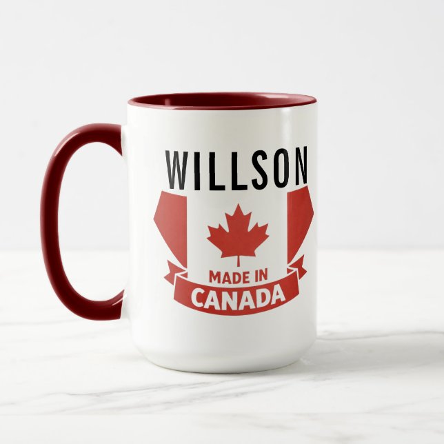 Mug Fête du Canada florale | Mignon Canadien  (Gauche)