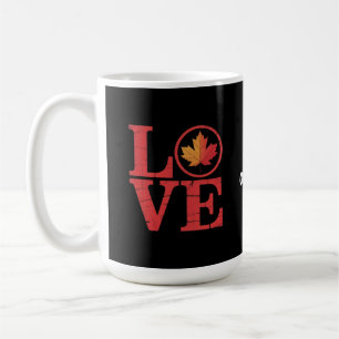 Mug Fête du Canada Maple Leaf Love Flag Vintage Cool P