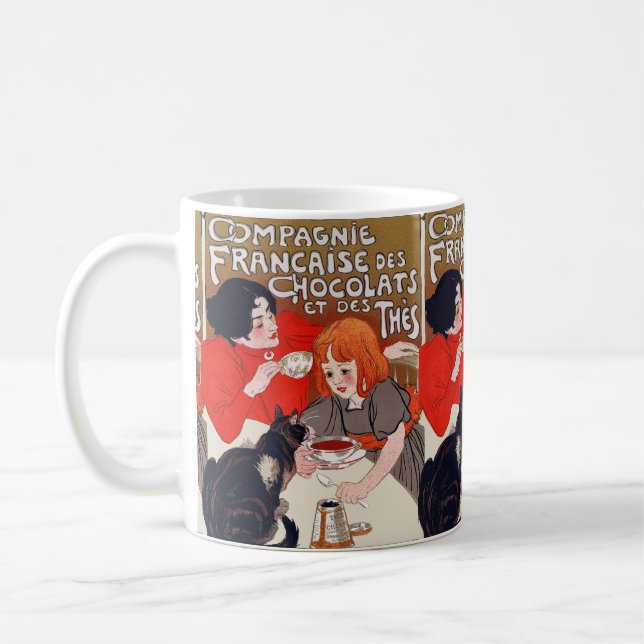 Mug Fête du chocolat français Steinlen Art (Gauche)