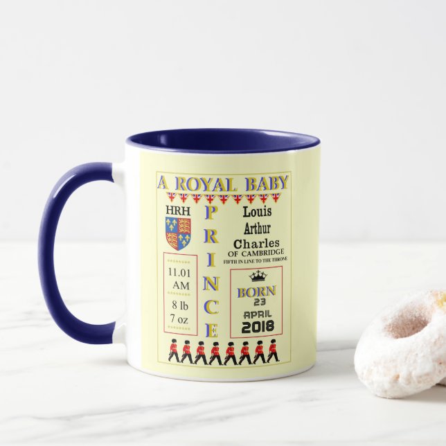 Mug Fête du prince royal Louis de Cambridge (Avec donut)