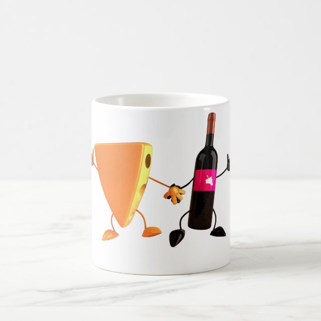 Mug Fête du vin et du fromage amusante (Centre)