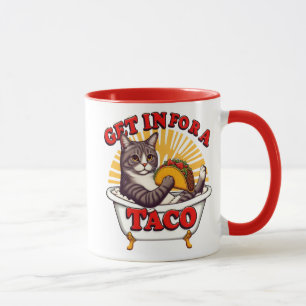 Mug Fête Féline dans une Baignoire