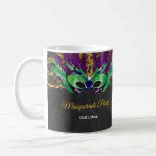 Mug Fête Mascarade Magique Nuit Verte Purple Or