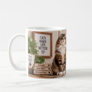 Mug Fête pour les amoureux des chats avant les gens