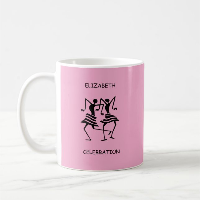 Mug Fête, rose (Gauche)