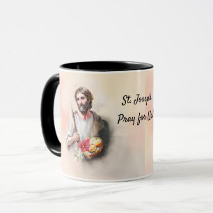 Mug Fête Saint-Joseph Priez pour nous Aquarelle