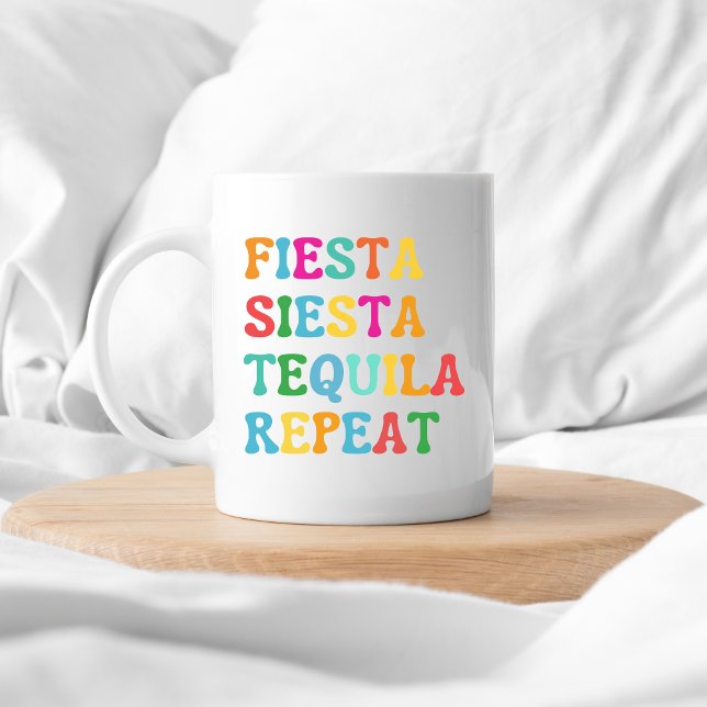 Mug Fête Sieste Tequila Répète (Créateur téléchargé)