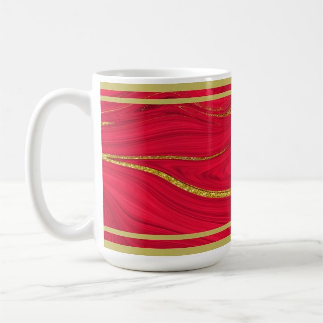 Mug Fêtes de Noël : Rouge & Or  (Gauche)