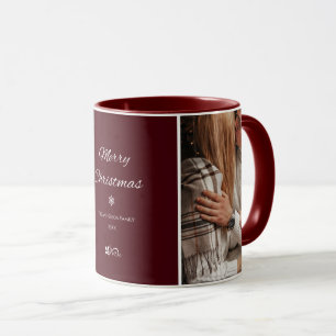 Mug Fêtes de Noël simples et élégantes en Bourgogne fo
