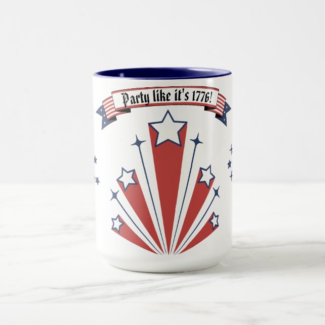 Mug "Fêtez comme si c'était 1776 !" Café/Thé (Centre)