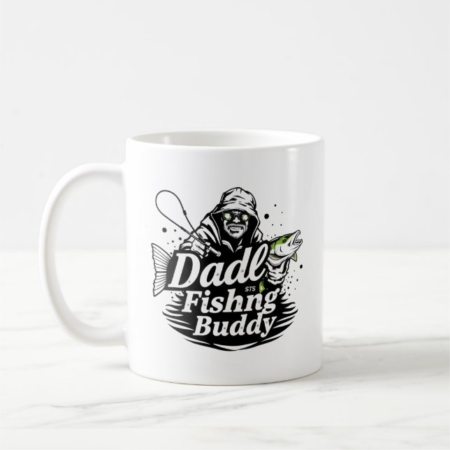 Mug Fêtez votre amour pour la pêche avec papa (Gauche)