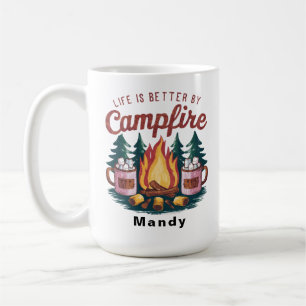 Mug Feu de camp et guimauve de chocolat chaud
