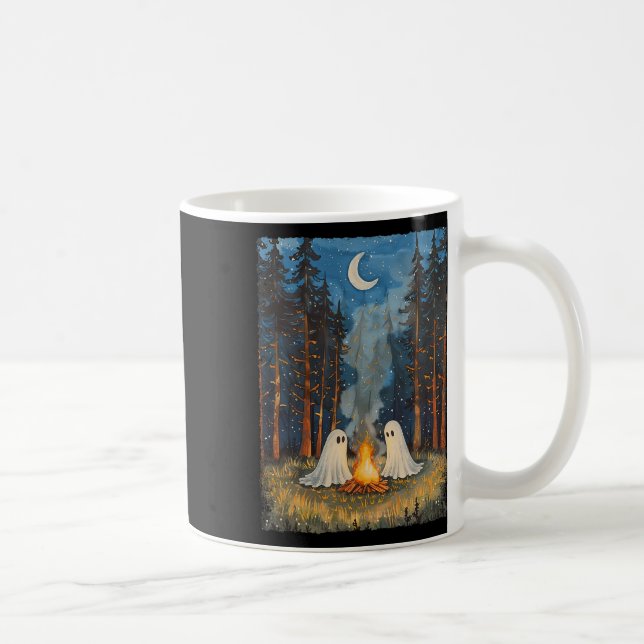Mug Feu de camp fantôme Camping amateur forêt gothique (Droite)