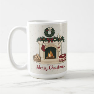 Mug Feu de cheminée nordique cosy pour la fête de Noël
