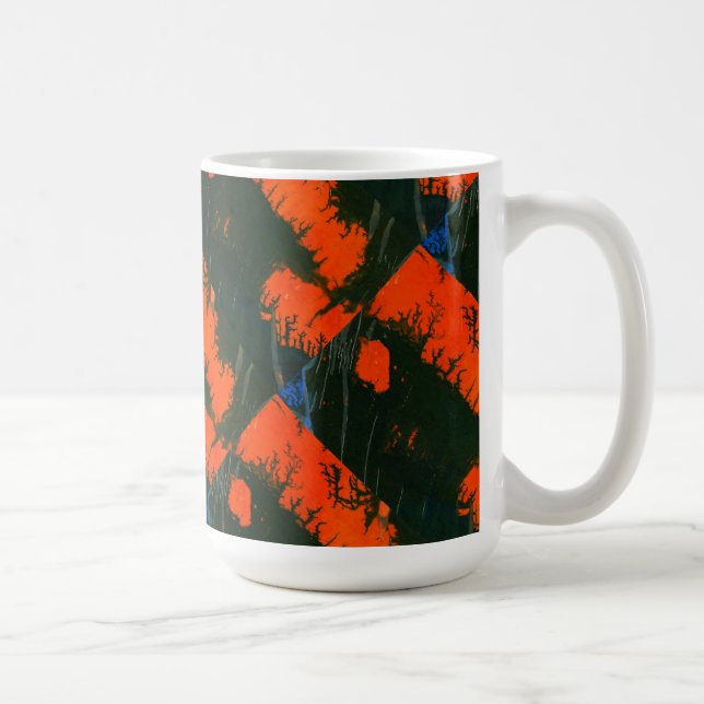 Mug "Feu de marais #2 Carrelé" Conception abstraite Mu (Droite)