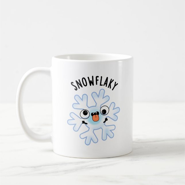 Mug Feu de neige amusant Flake Pun de neige (Gauche)