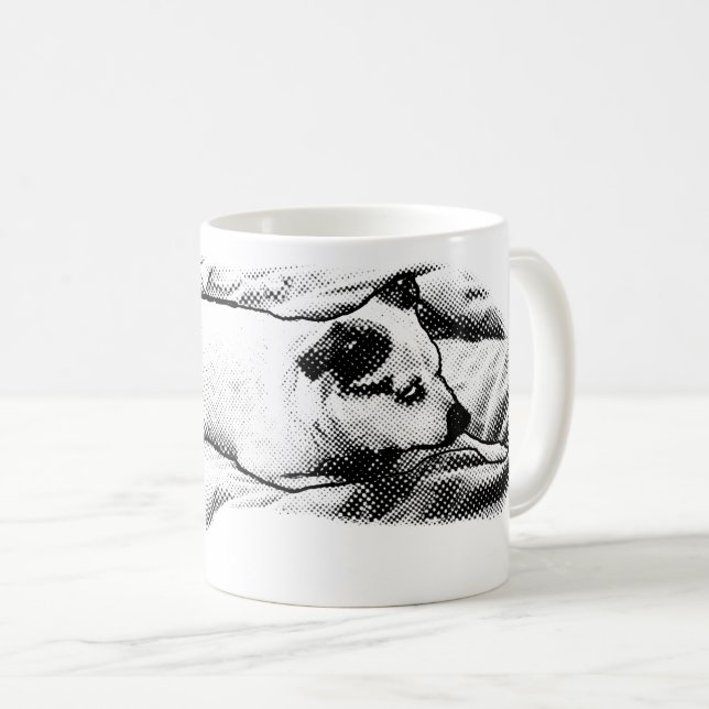 Mug Feu de Terrier avec des boules de neige baisées (Devant droit)