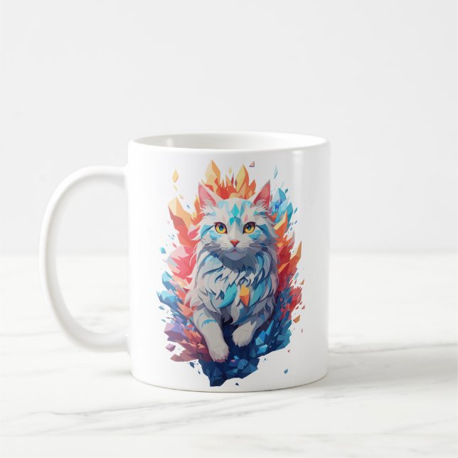 Mug Feu d'Imaginaire et chat de glace (Gauche)