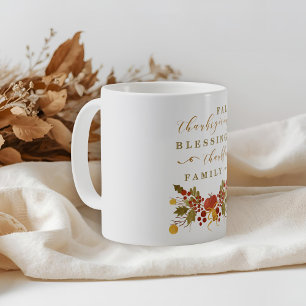 Mug Feuillage aquarelle automnal festif