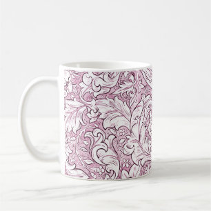 Mug Feuillage baroque orné rose