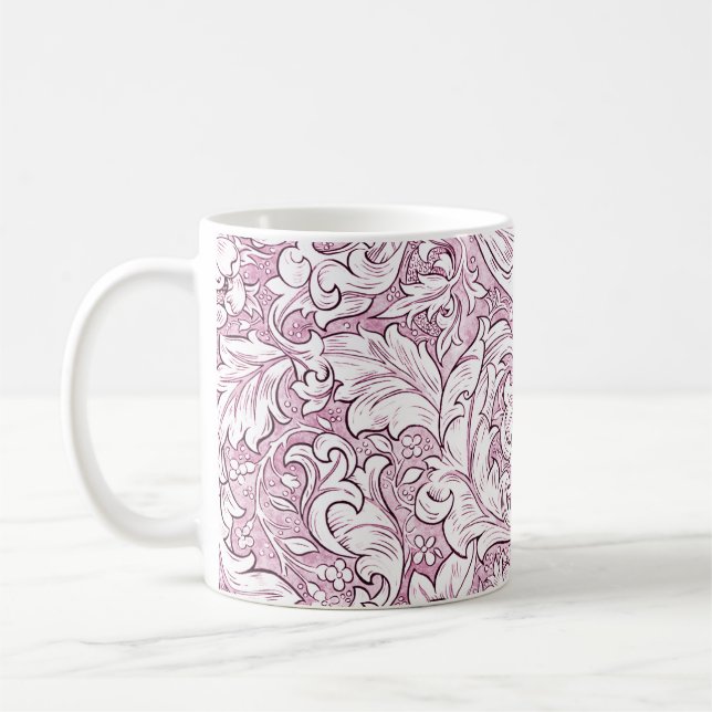 Mug Feuillage baroque orné rose (Gauche)