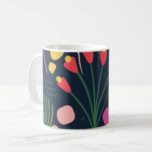 Mug Feuillage coloré moderne motif floral