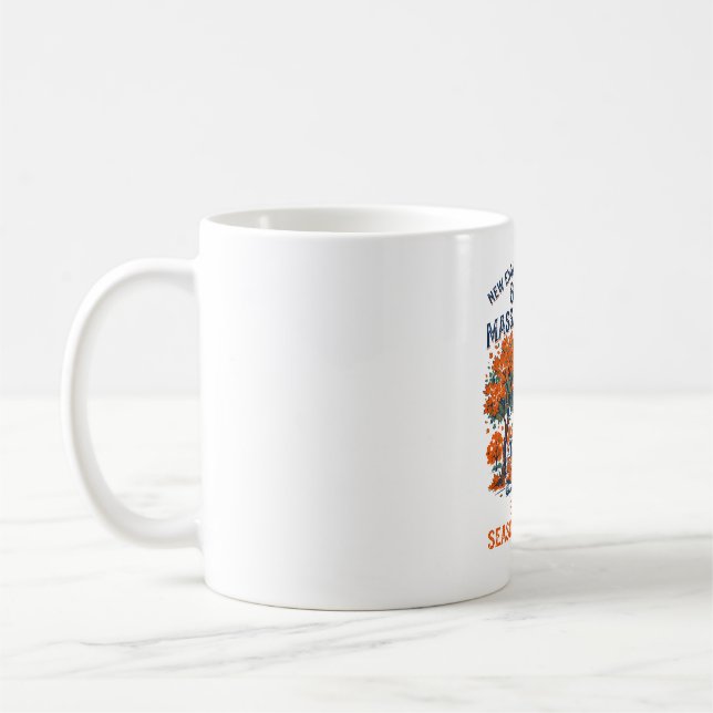 Mug Feuillage d'automne chaud de Nouvelle-Angleterre,  (Gauche)