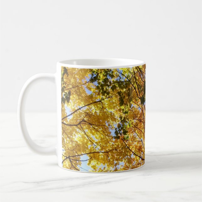 Mug Feuillage de automne jaune et vert (Gauche)