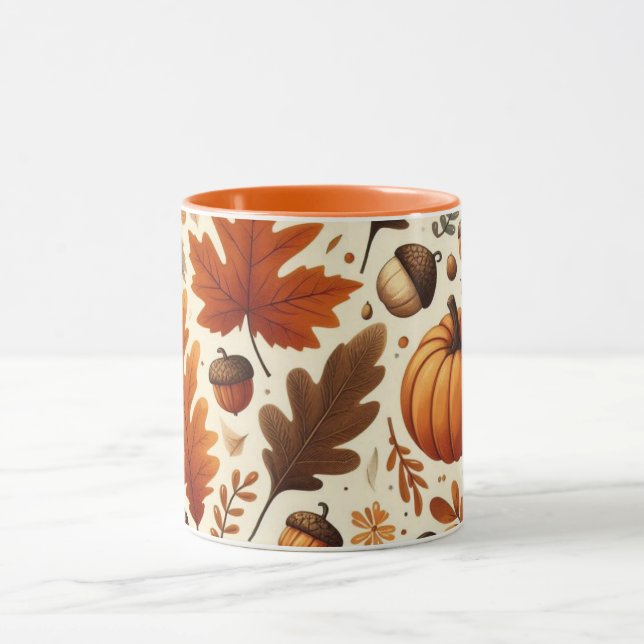 Mug feuille/citrouille/cavernes Automne (Centre)