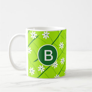 Mug feuille de banane tropicale et fleurs vert botaniq