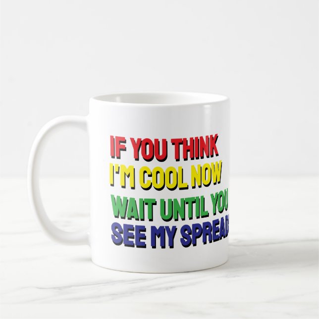 Mug Feuille de calcul amusante du commerçant disant ta (Gauche)