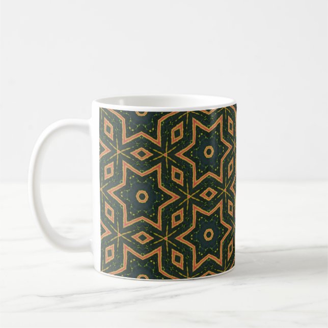 Mug Feuille de croton kaléidoscopique - "Star2" (Gauche)