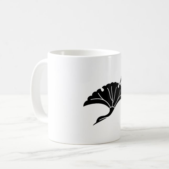 Mug feuille de ginkgo en forme de grue (Devant gauche)