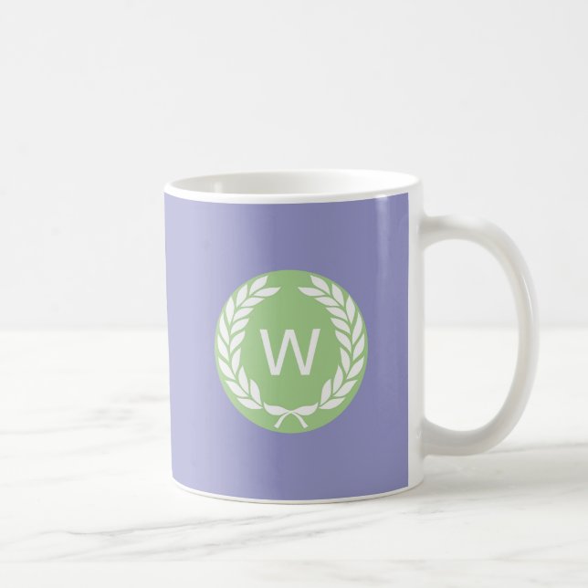 Mug Feuille de monogramme Laurel (Droite)