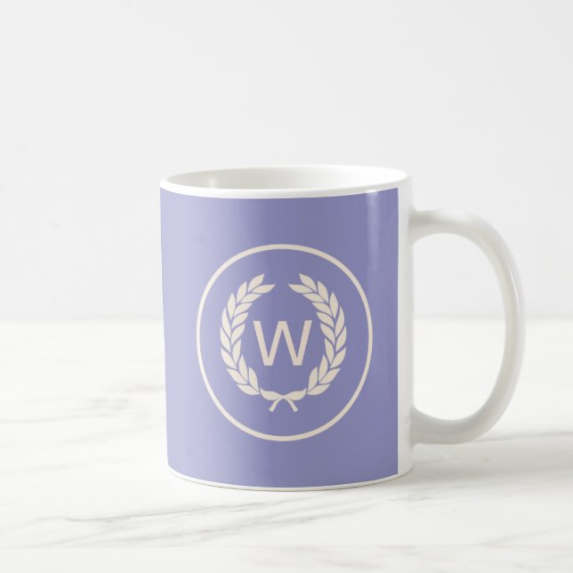 Mug Feuille de monogramme Laurel (Droite)