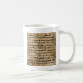 Mug Feuille de musique vintage